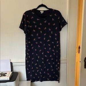 Navy Blue Lobster Print Dress